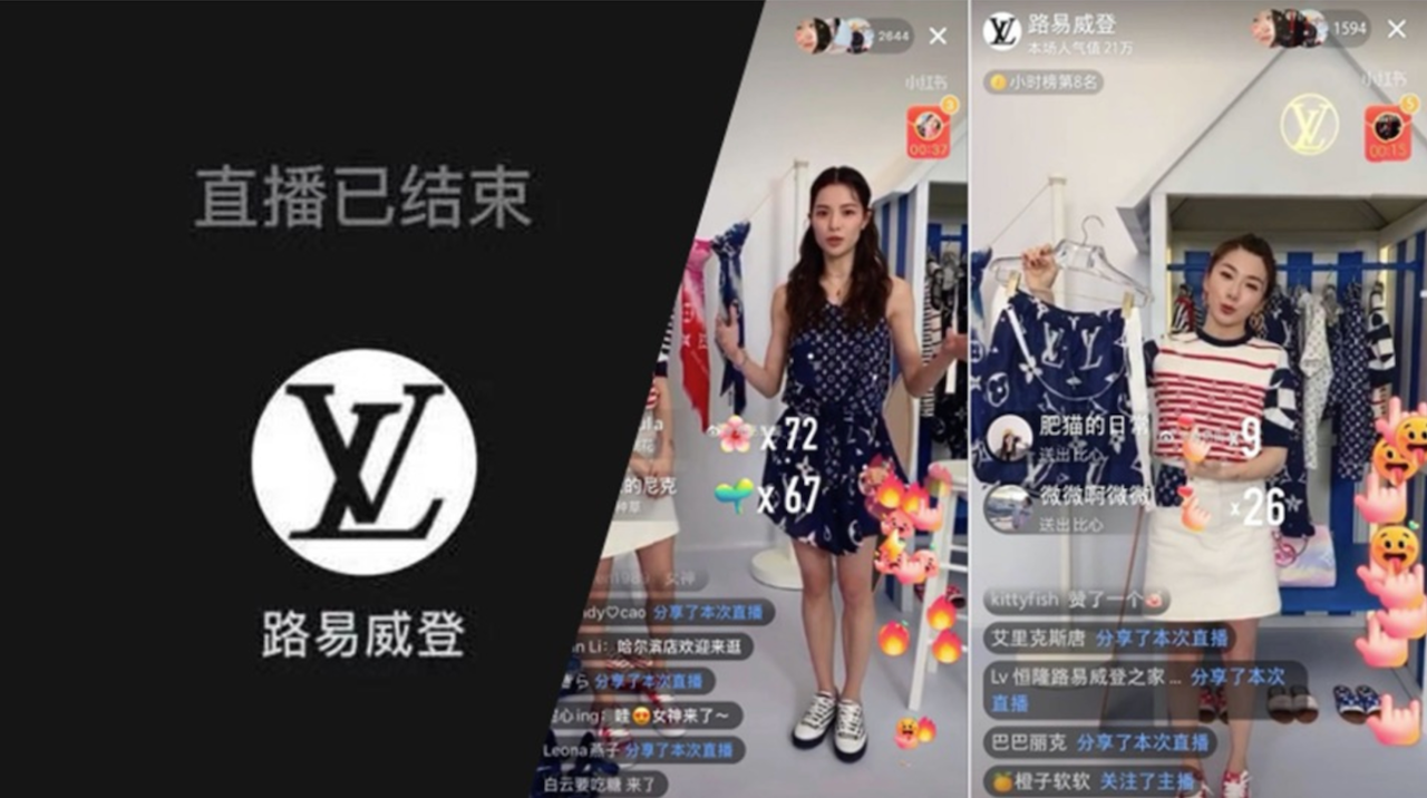 LV's debut livestream on Xiaohongshu attracted viewers but was not without its share of audience criticism. (Image: PR)