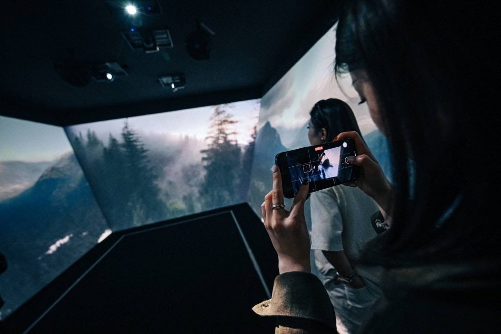 Arc'teryx set up an immersive space to show a film named Continuum at Chengdu’s pop-up exhibition. Photo: Arc'teryx