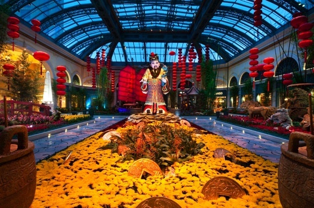 Chinese New Year decorations at the Bellagio