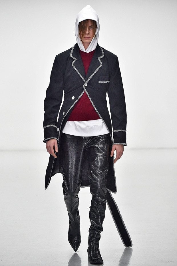 A look from Xander Zhou’s Autumn/Winter 2016 collection shown at London Collections: Men. (Courtesy Photo)