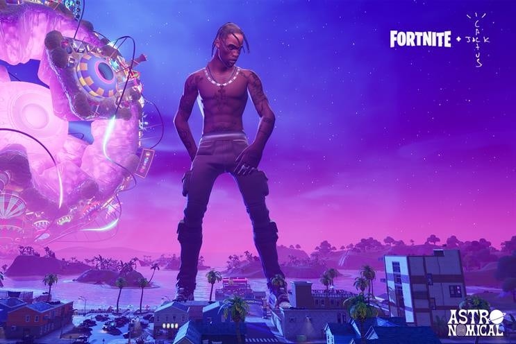 Travis Scott is one of many music artists jumping into the metaverse to connect with fans through innovation. Photo: Fortnite