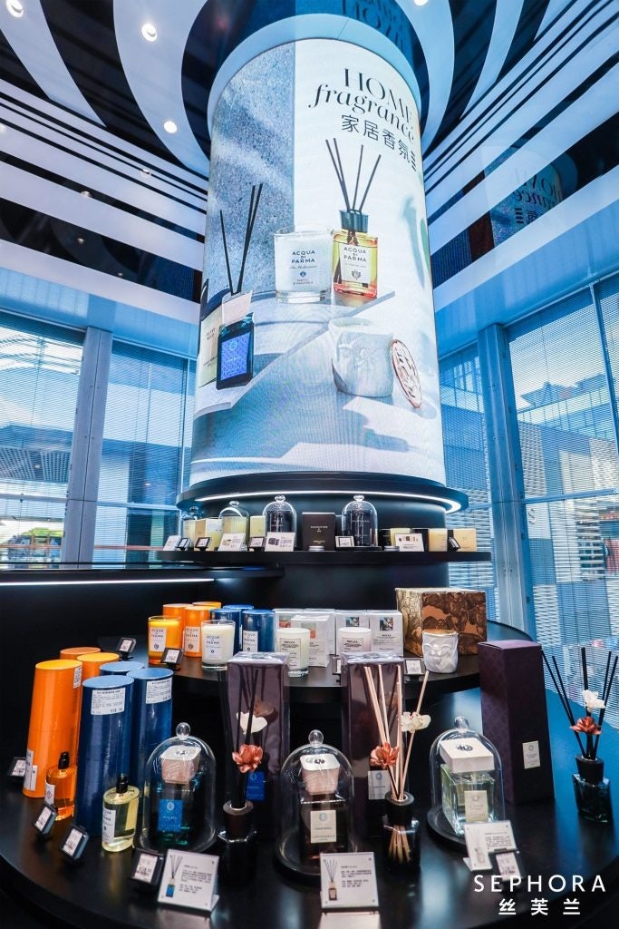Sephora's TaiKoo Li flagship store features a home fragrance section and the upgraded Fragrance Studio 2.0, where consumers can discover their perfect fragrance match. Photo: Sephora