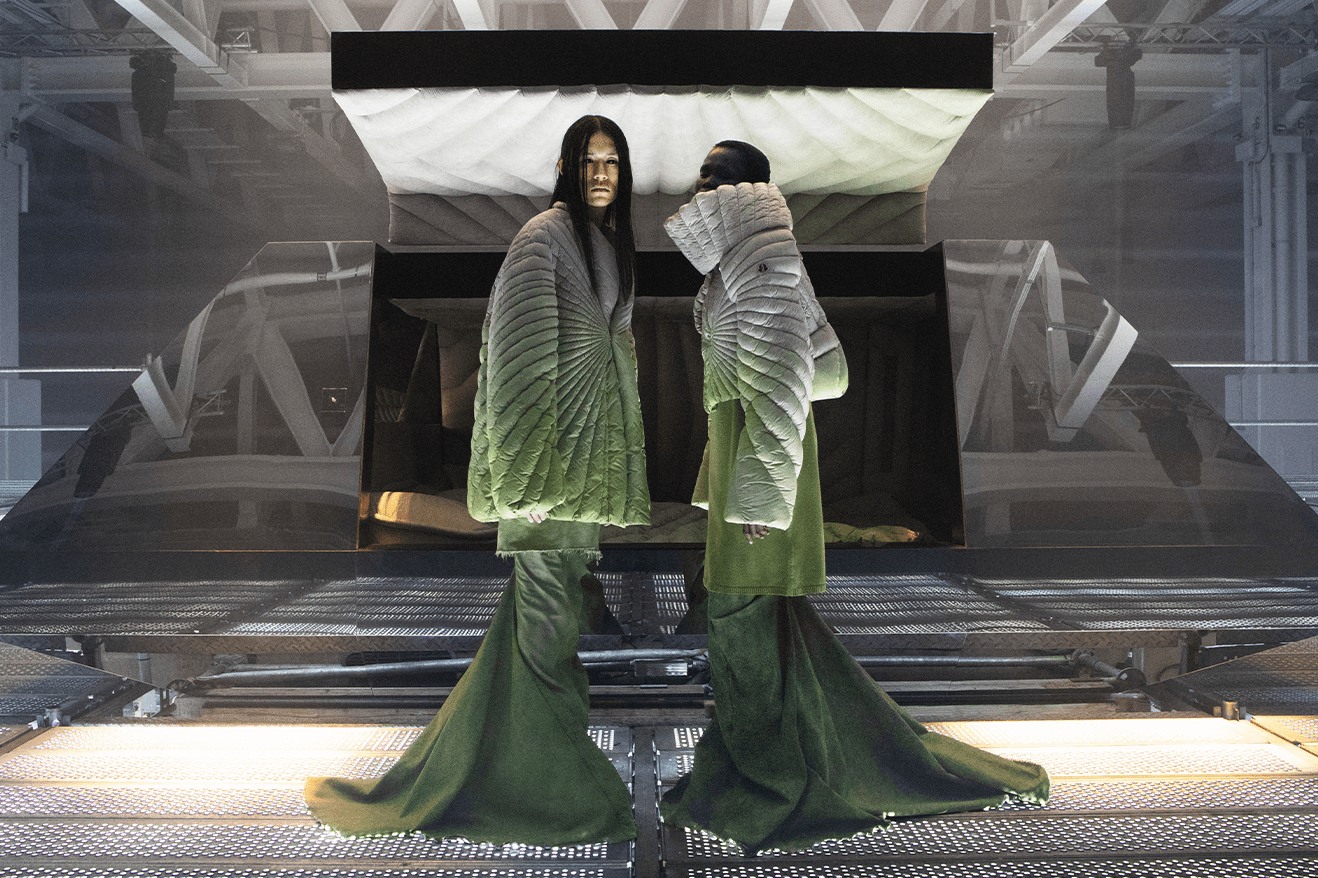 Presenting futuristic high-fashion technicality, Rick Owens and Moncler are a dream match. Photo: Moncler