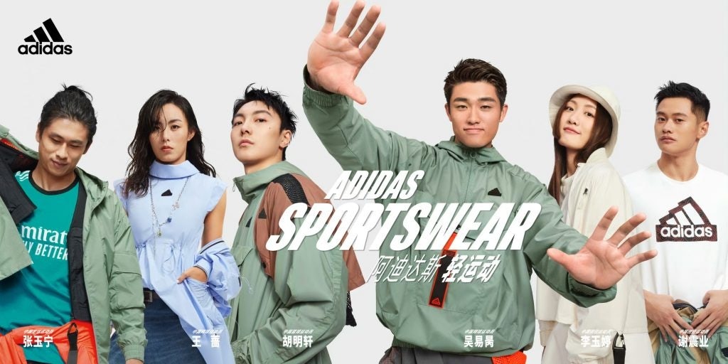 Adidas partners with tennis players Wu Yibing and Wang Qiang and sprinter Xie Zhenye, among others. Photo: Adidas