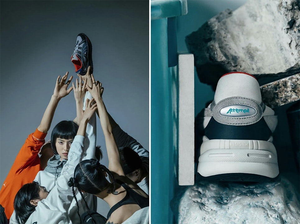 Puma teamed up with Attempt in 2020 for an edgy collection of footwear, apparel, and accessories. Photo: Attempt