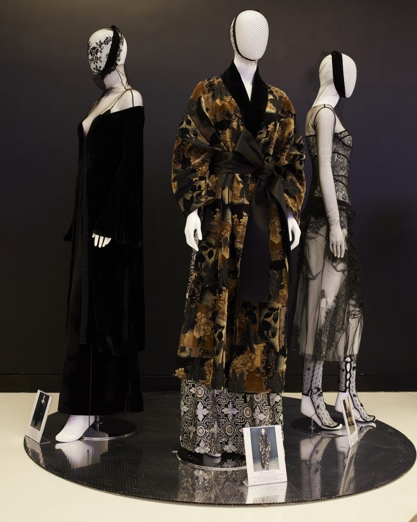 Muki Ma displayed looks from his past collections at Mercedes me during an exhibition open to the public as an alternative to a runway show. (Courtesy Photo)