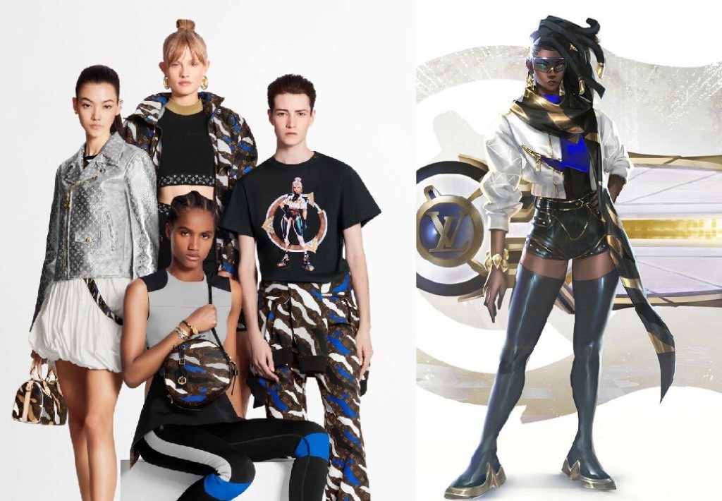 Louis Vuitton's capsule collection with League of Legends featured prestige skins for characters Qiyana and Senna as well as ready-to-wear and accessories inspired by the game. Photo: Courtesy of Louis Vuitton