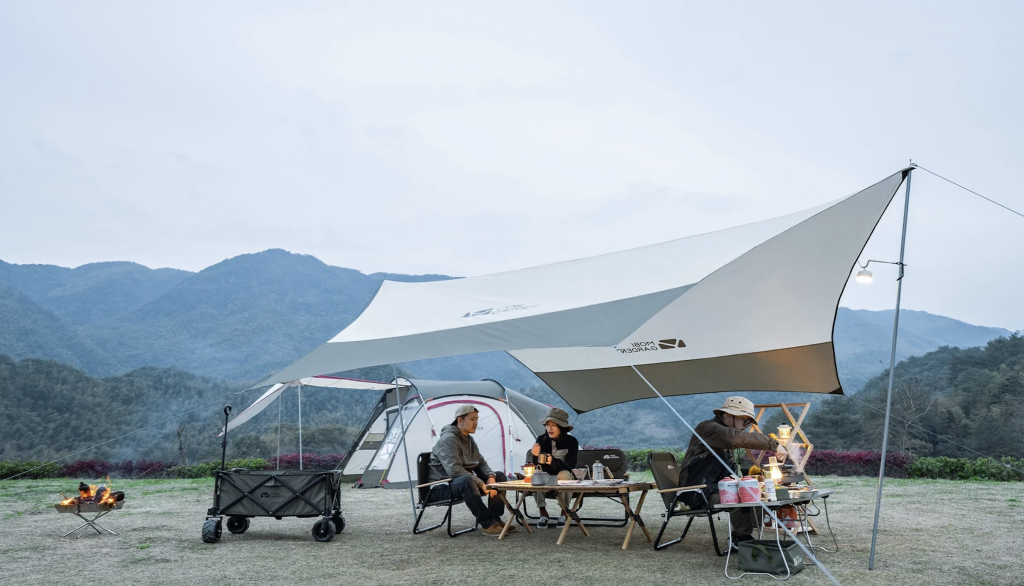 Mobi Garden's "glamping" set-up featuring a luxury tent. Picture: Mobi Garden