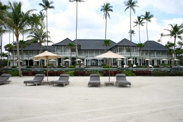 The exterior of the main house at The Sanchaya luxury resort on Bintan Island in Indonesia. (Jing Daily)