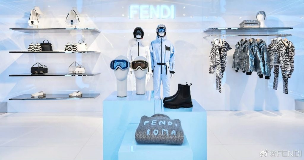 Fendi unveiled its winter sports capsule series at a pop-up at Changbaishan International Resort last December. Photo: Fendi