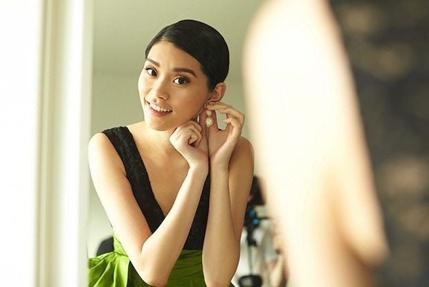 A photo of Ming Xi getting ready for the Met Gala that was promoted on Michael Kors' blog. (Michael Kors)