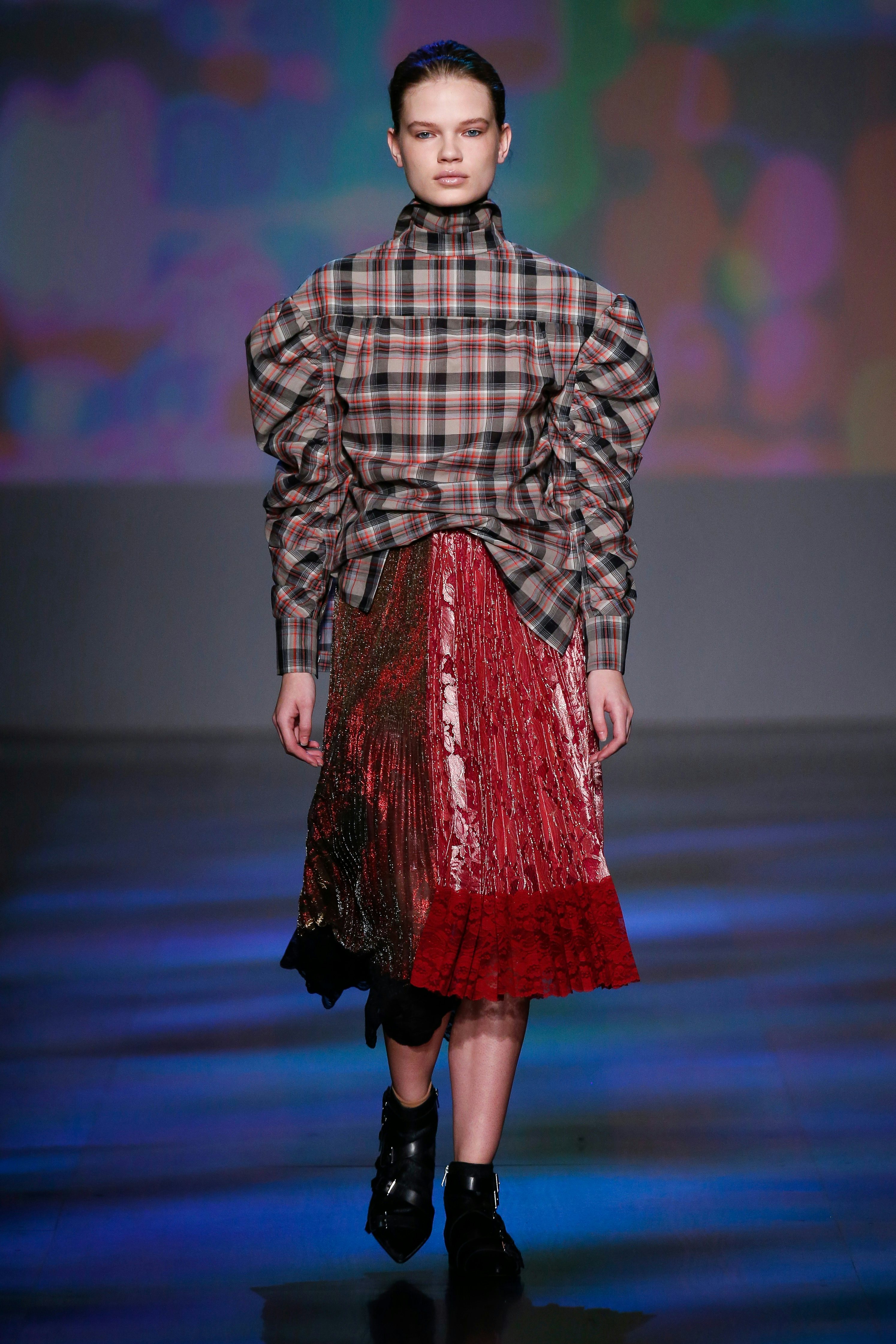 A look for the Vivienne Tam collection during the New York Fashion Week. (Photo by Dan Lecca)