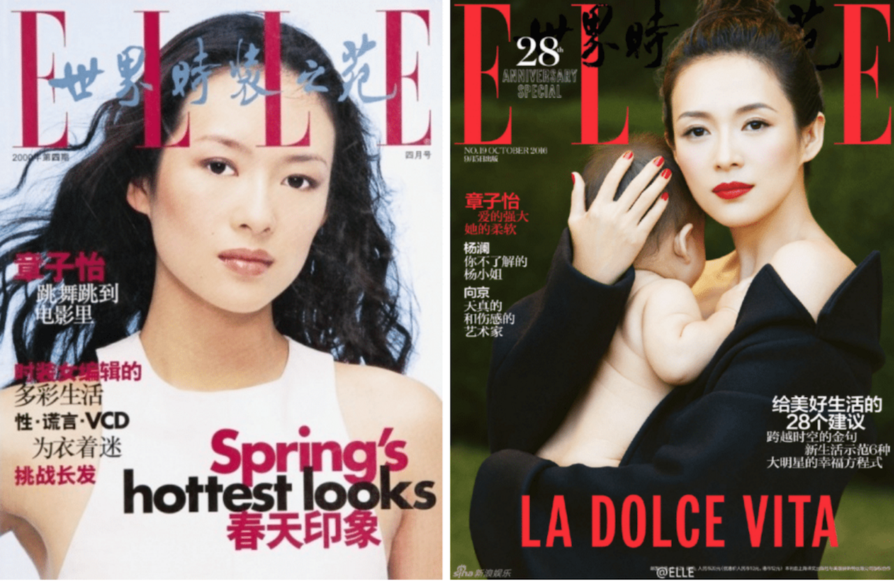Chinese actress Zhang Ziyi on the cover page of ELLE China. Photo: ELLE China