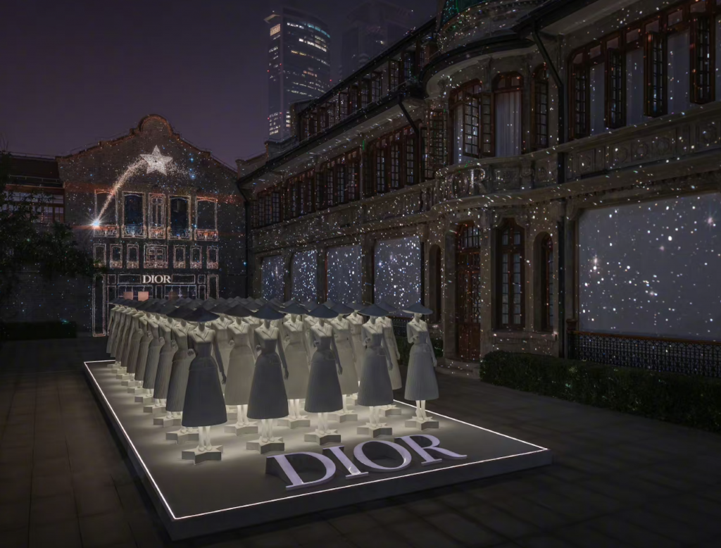 Dior’s Zhangjia Garden in Shanghai operates as a pop-up store with evolving themes. Image: Dior
