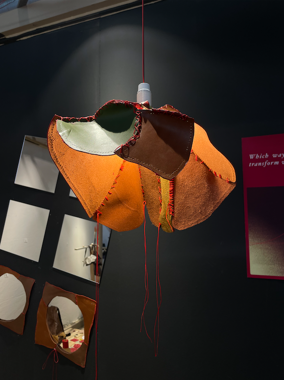 Anyism lampshades cut from upcycled leather. Photo: Jing Daily