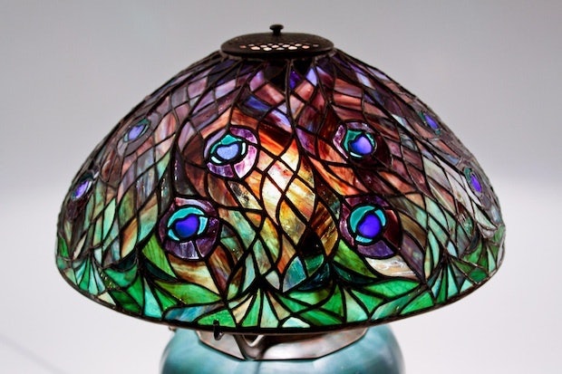 Tiffany Studios Peacock Table Lamp (1900)