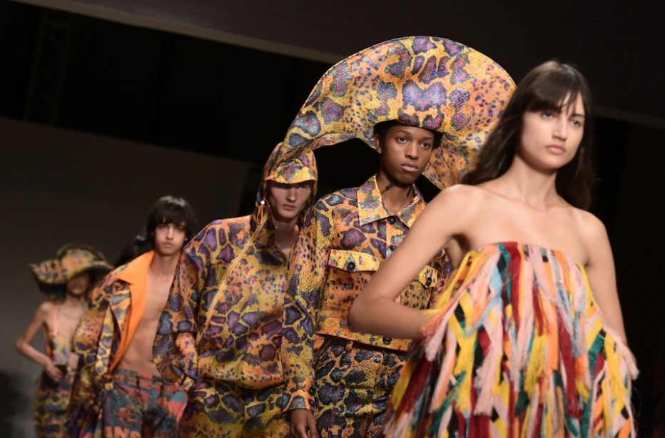 Chinese designer Angel Chen delivers audacious creations at Milan Fashion Week. Photo: AFP