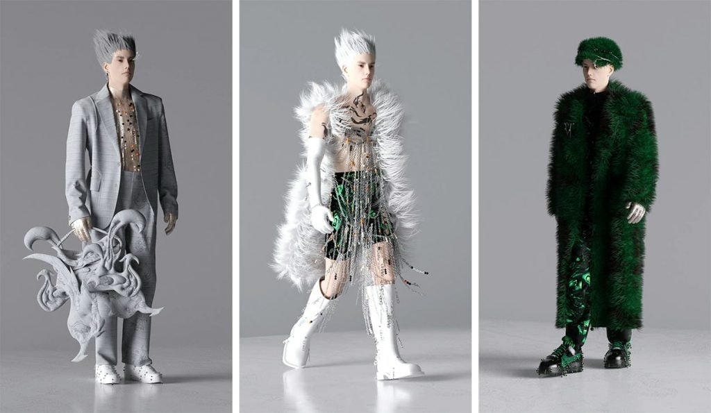 Feng Chen Wang collaborated with Inert Plan to release eight virtual looks. Photo: Feng Chen Wang