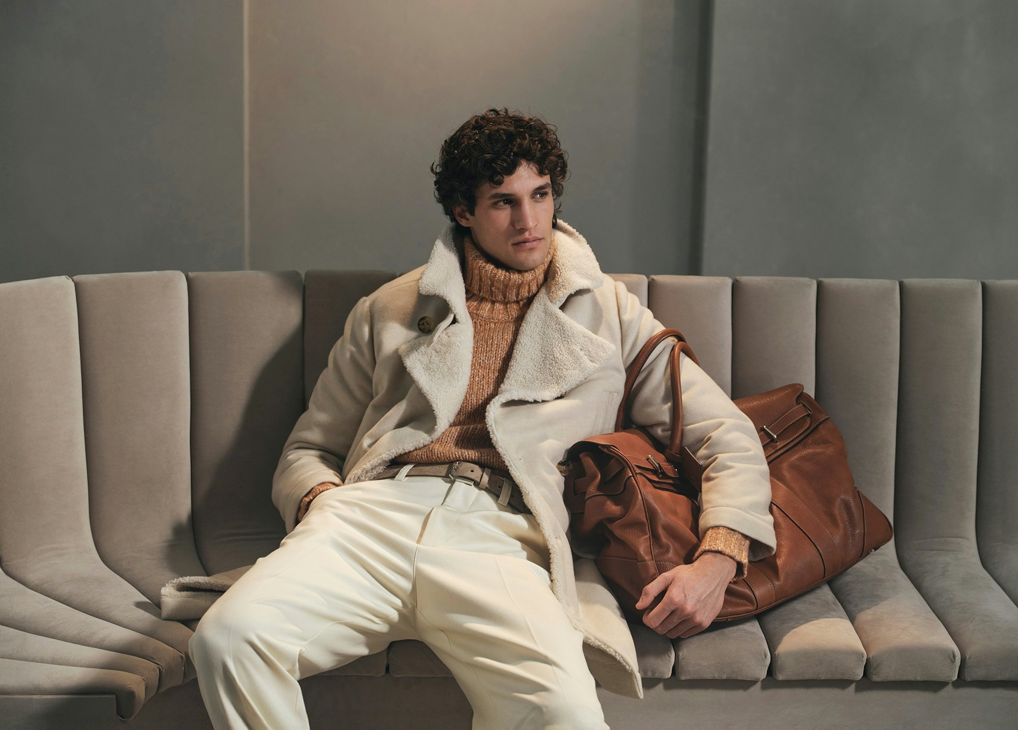For the Fall/Winter 2024 collection, Brunello Cucinelli shifts to more daily casual looks to address its increasingly younger clientele. Image: Courtesy of Brunello Cucinelli
