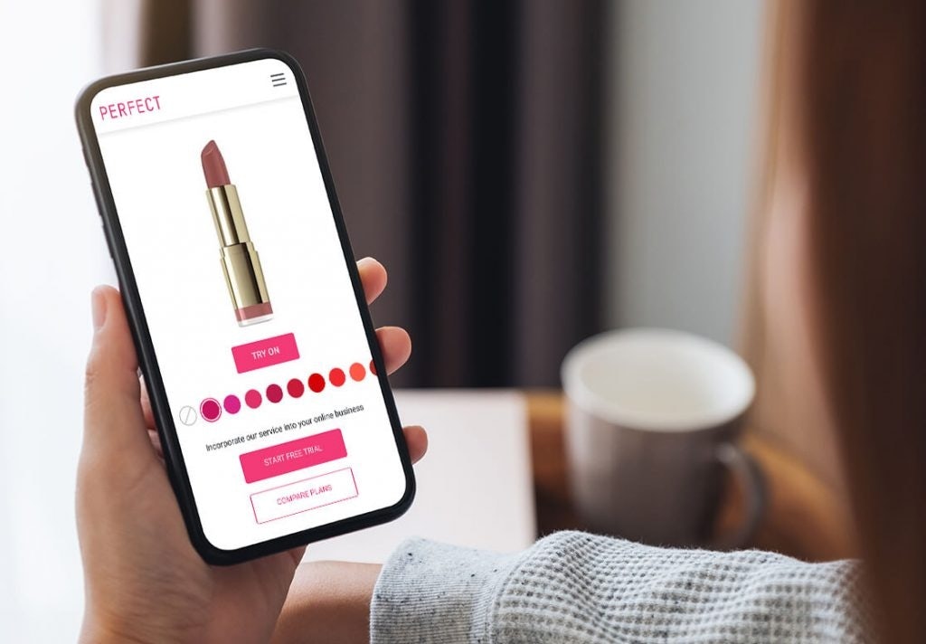 Through Perfect Corp, beauty brands can create virtual SKUs and then activate the AR "try amp; shop" experience on all their channels. Photo: Perfect Corp