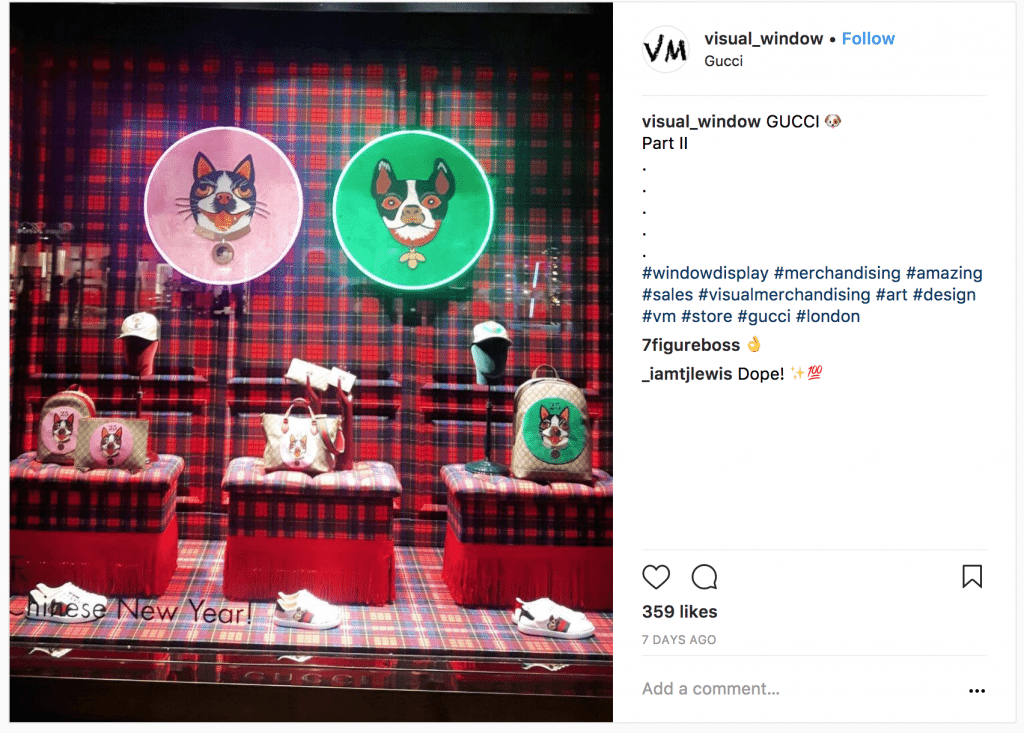 London's Gucci store is ready for Chinese New Year.