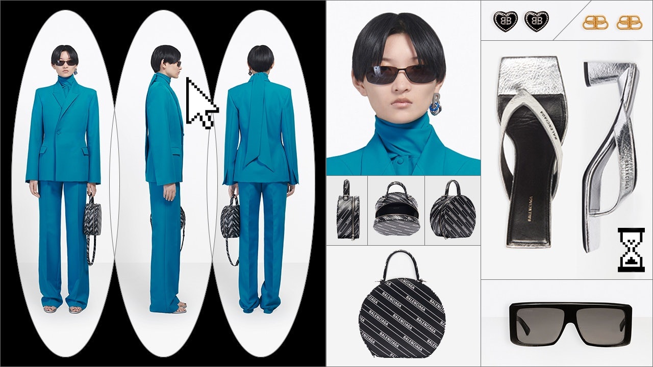 Chinese consumers research or buy products online just to buy them or pick them up in physical stores. Credit: Photo: Balenciaga. Illustration: Haitong Zheng/Jing Daily.


