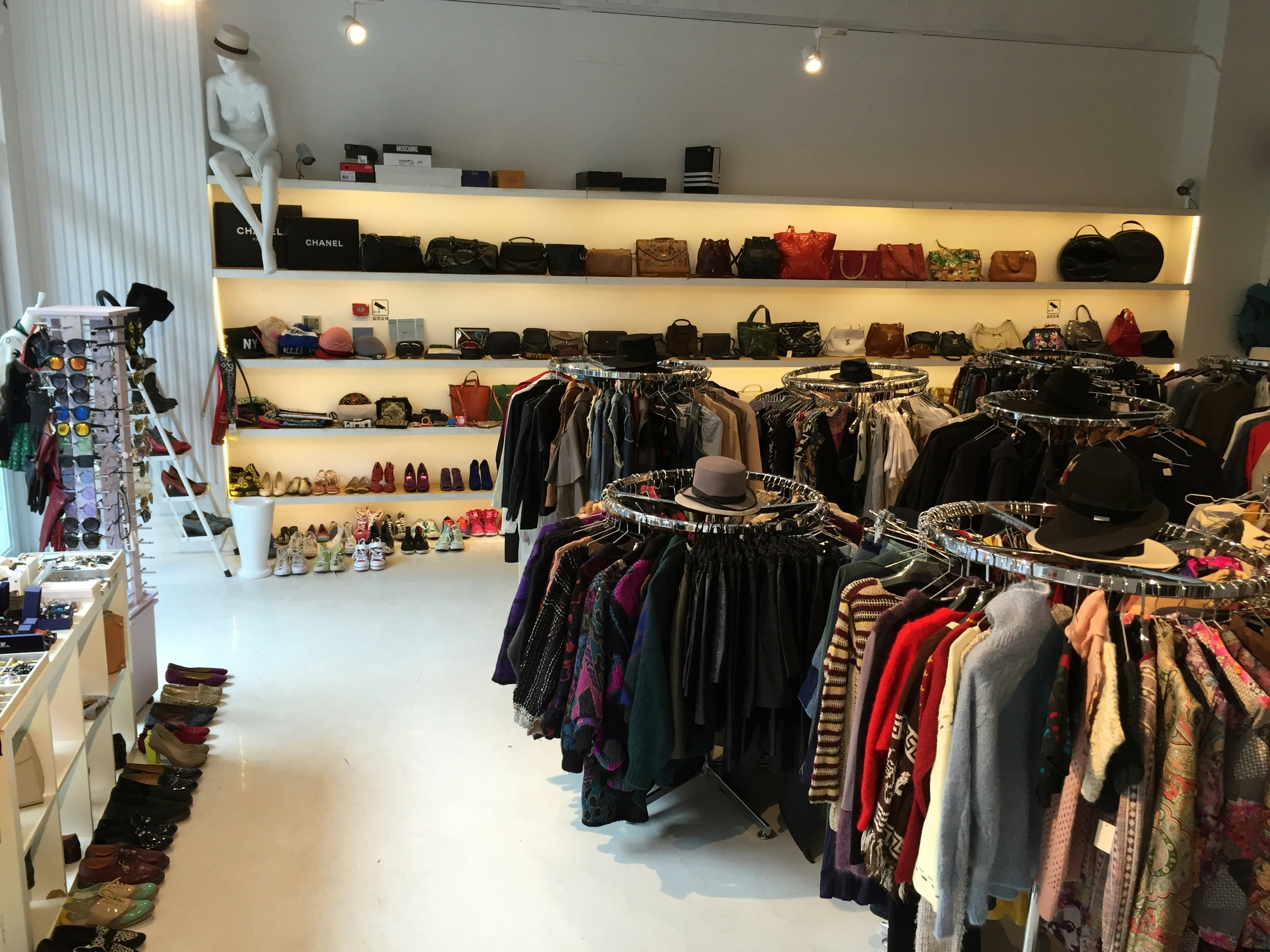The inside of Psycho Recycle, a secondhand boutique in Beijing that offers gently used luxury bags, accessories and clothing. (Courtesy Photo)