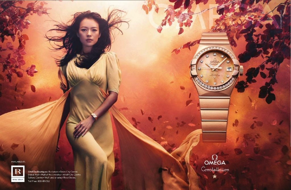Zhang Ziyi wears an Omega watch. Photo: Omega