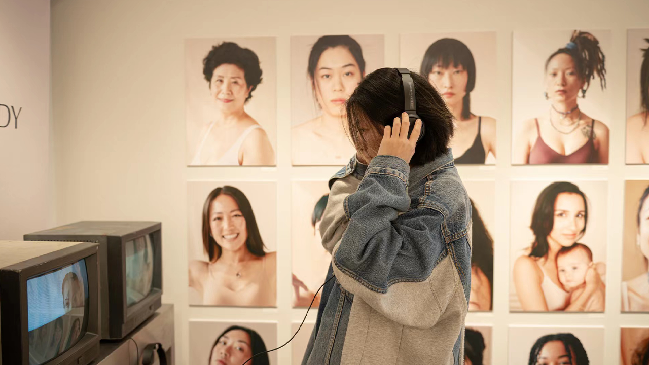 Neiwai opened an offline exhibition presenting No Body is Nobody campaign films and photos in Shanghai on March 1. Photo: Courtesy of Neiwai