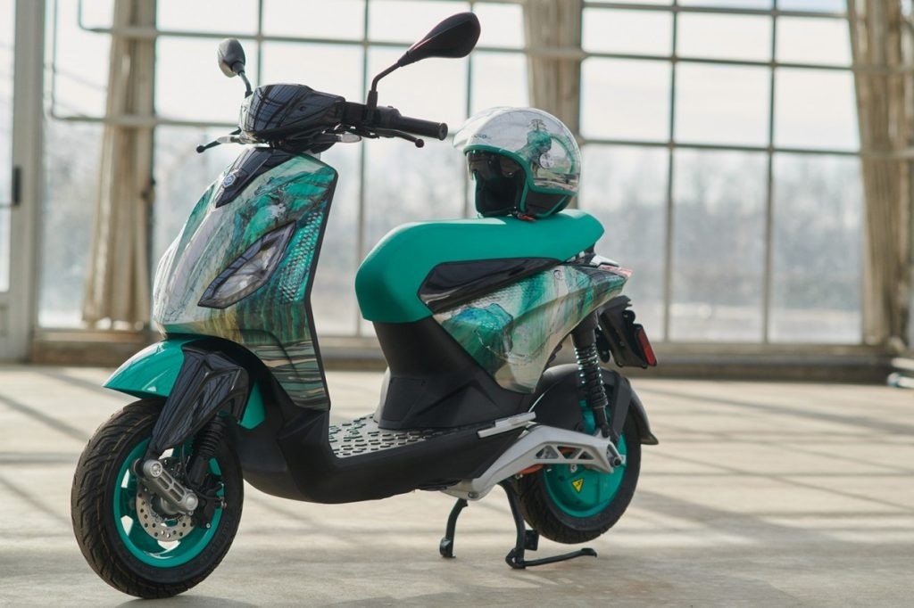 The e-scooter by Piaggio and Feng Chen Wang takes design inspiration from Chinese mythology. Photo: Feng Chen Wang x Piaggio