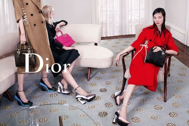 Chinese model Fei Fei Sun (R) in a 2014 Dior ad. 