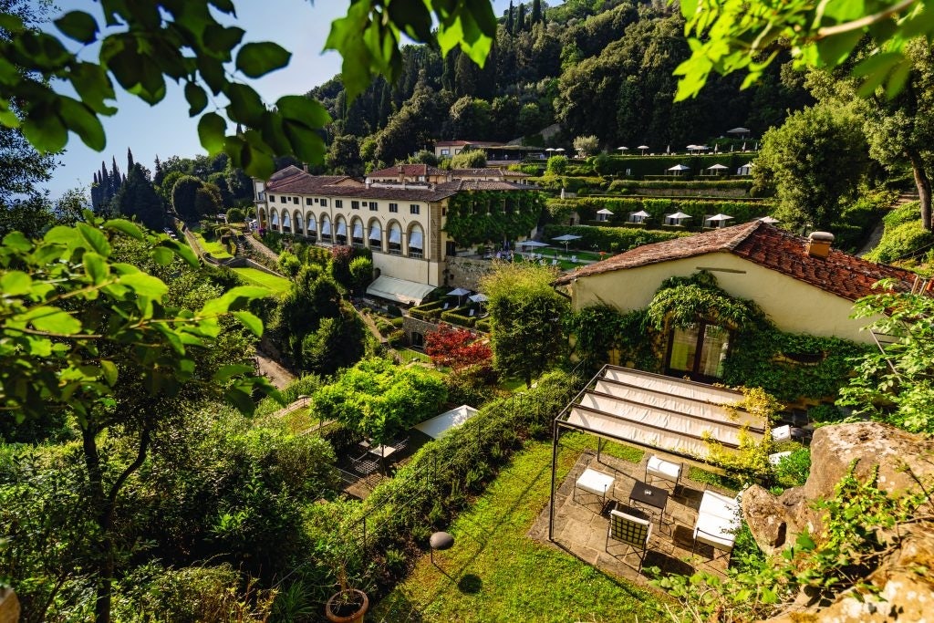 Overlooking Florence is Villa San Michele, a historical boutique-style Belmond Hotel and home to the Mitico arts initiative. Image: Belmond