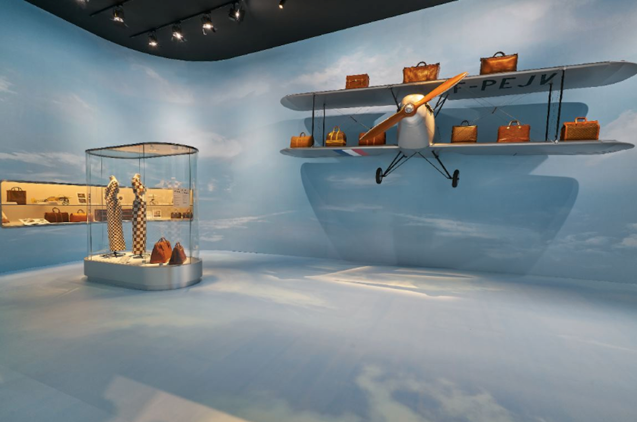 The theme of the exhibit is Volez, Voguez, Voyagez (French for “Fly, Sail, Travel”), which is a clever way of creating a sense of exoticism and luxury travel for potential consumers that may be “stuck” shopping in China. Courtesy Photo. 