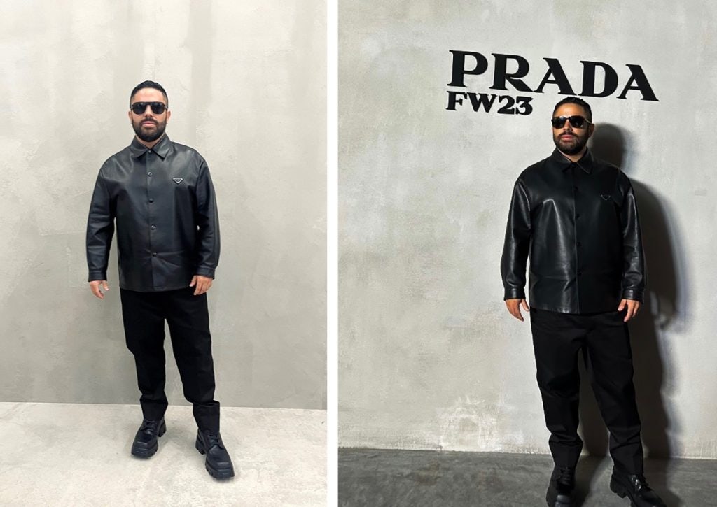 NFT collector turned luxury label founder money attended Prada's MFW showcase in February. Photo: Courtesy of Chapter 2