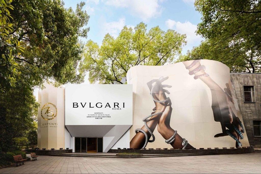 The “Bulgari Serpenti 75 Years of Infinite Tales” exhibition combining history, art and fashion was held in Shanghai in March 2023. Photo: Bulgari