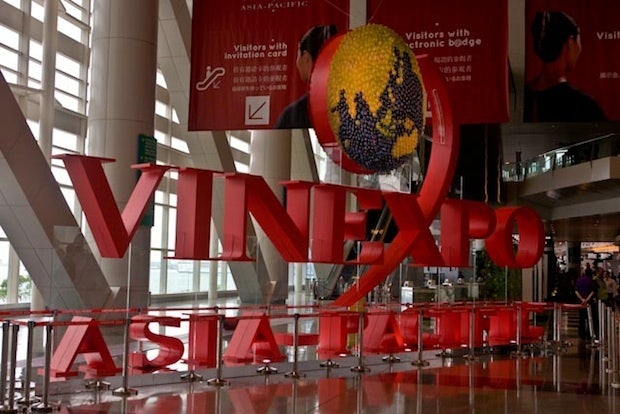 Vinexpo, held in Hong Kong, recorded a 25 percent increase in visitors this year