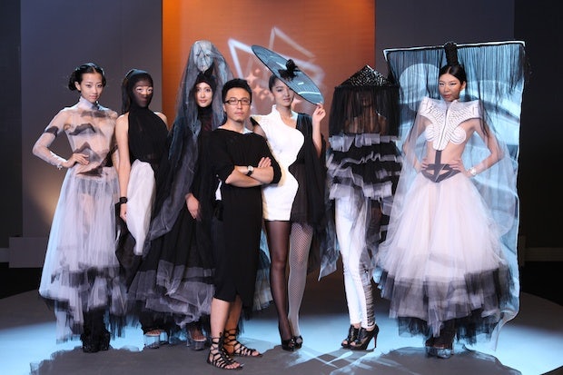 Designer Chico Wang with his winning designs on Creative Sky.