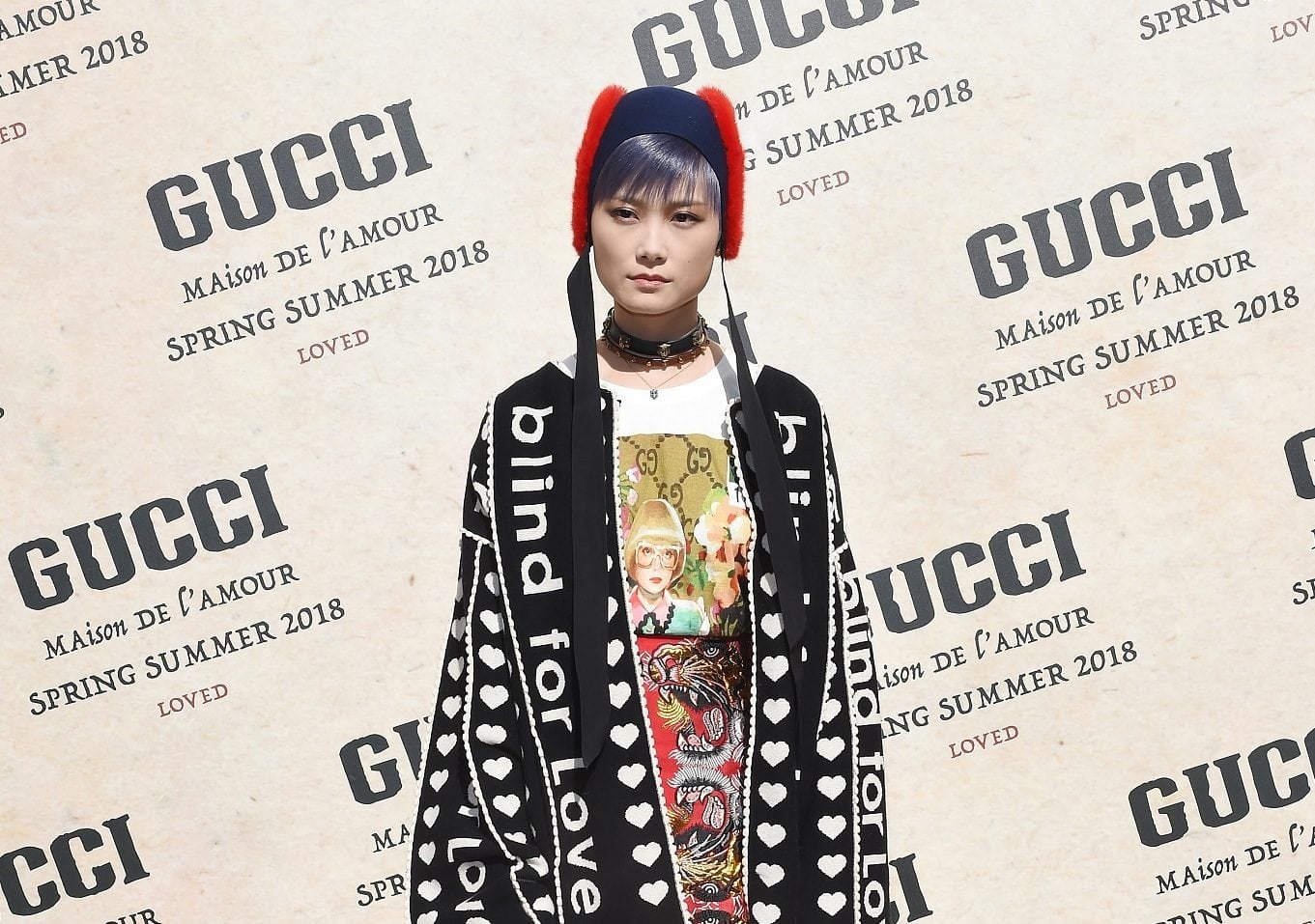 Li Yuchun arrives at the Gucci show during Milan Fashion Week Spring/Summer 2018 on September 20, 2017 in Milan, Italy. Photo: VCG