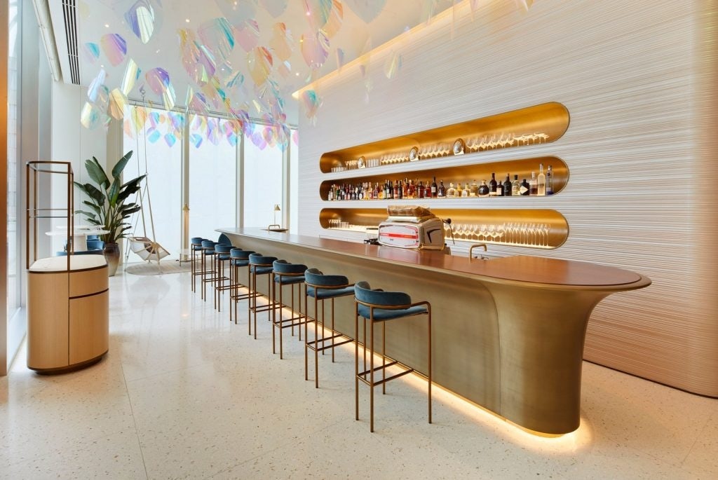 Last February, Louis Vuitton opened its first café and restaurant in its new Osaka, Japan maison. Photo: Courtesy of Louis Vuitton