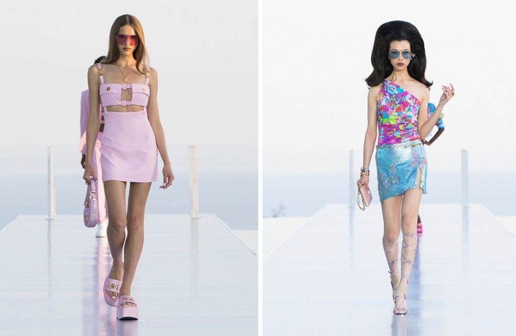 Grammy award-winning artist Dua Lipa co-designed a new collection for Versace with Barbiecore elements. Photo: Versace