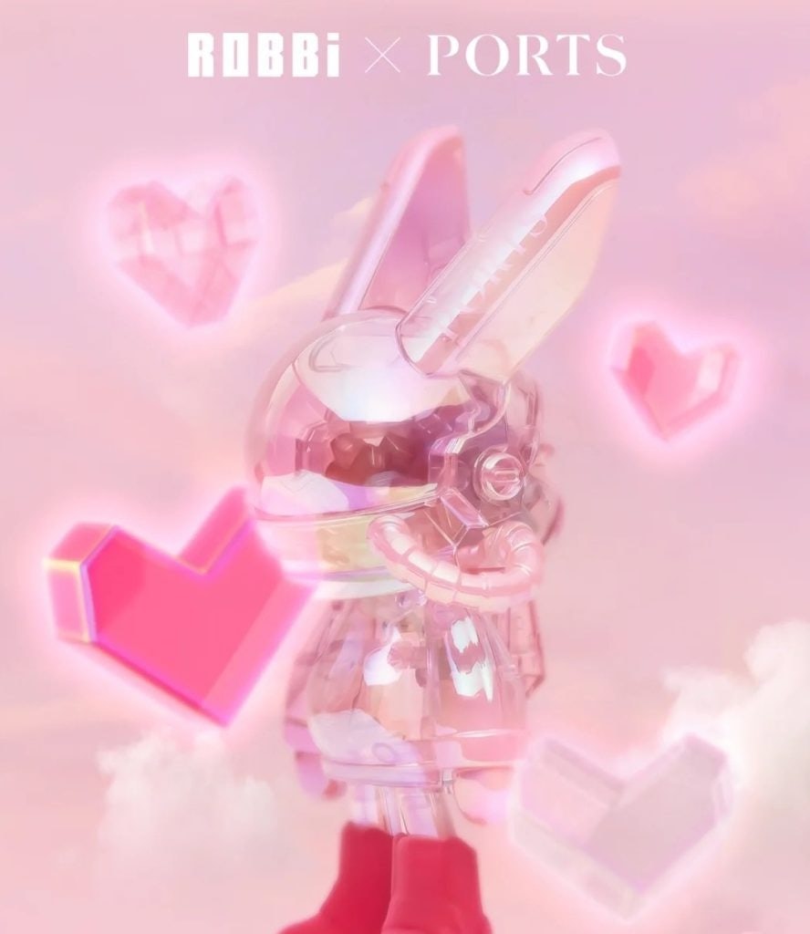 For the Year of the Rabbit, luxury house Ports partnered with local collectible toy brand RobbiART to release a limited edition rabbit toy. Image Courtesy of Ports
