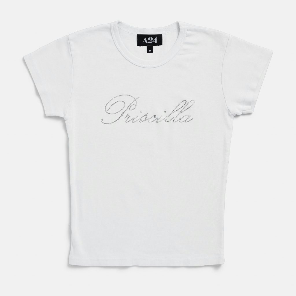 A24's Priscilla rhinestone tee, which has already sold out via the company's official website. Photo: A24 Shop