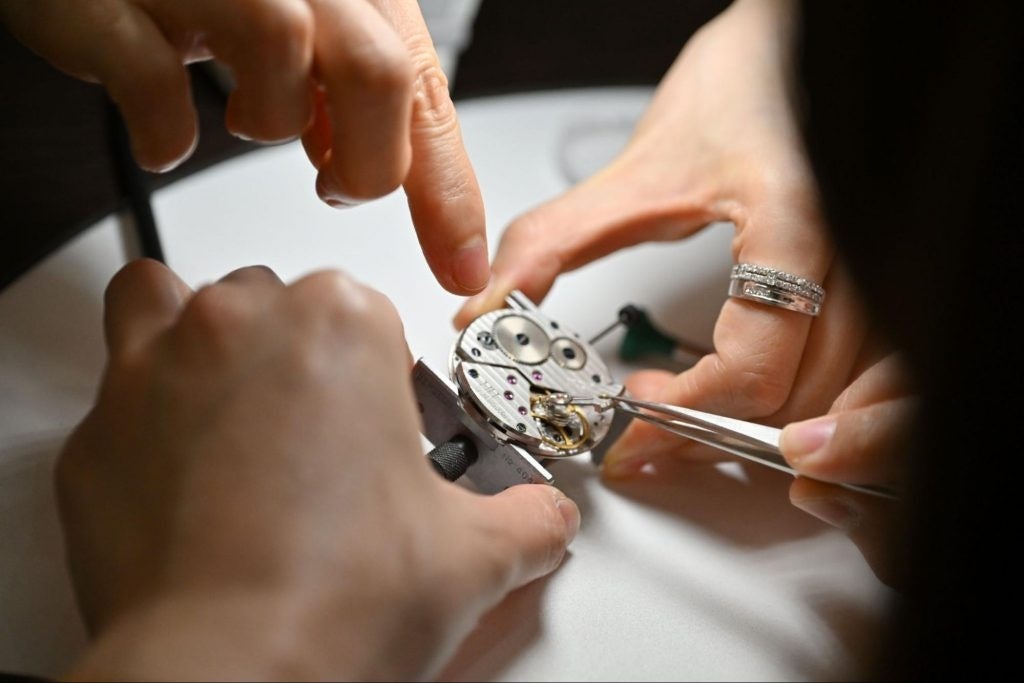 Immersive experiences at the Shanghai event included workshops where visitors could try their hand at assembling watch movements. Photo: Watches and Wonders