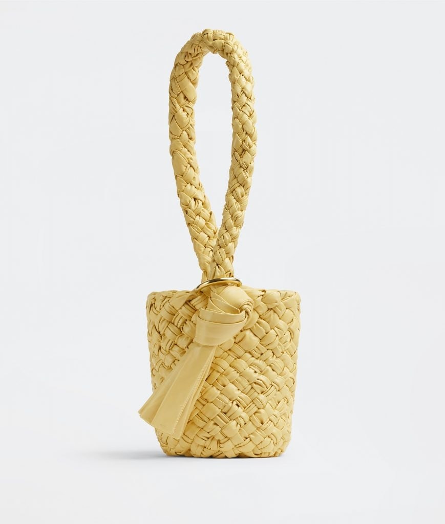 Featuring a new approach to the intreccio, Matthieu Blazy's new Kalimero bag is woven entirely by hand. Photo: Bottega Veneta