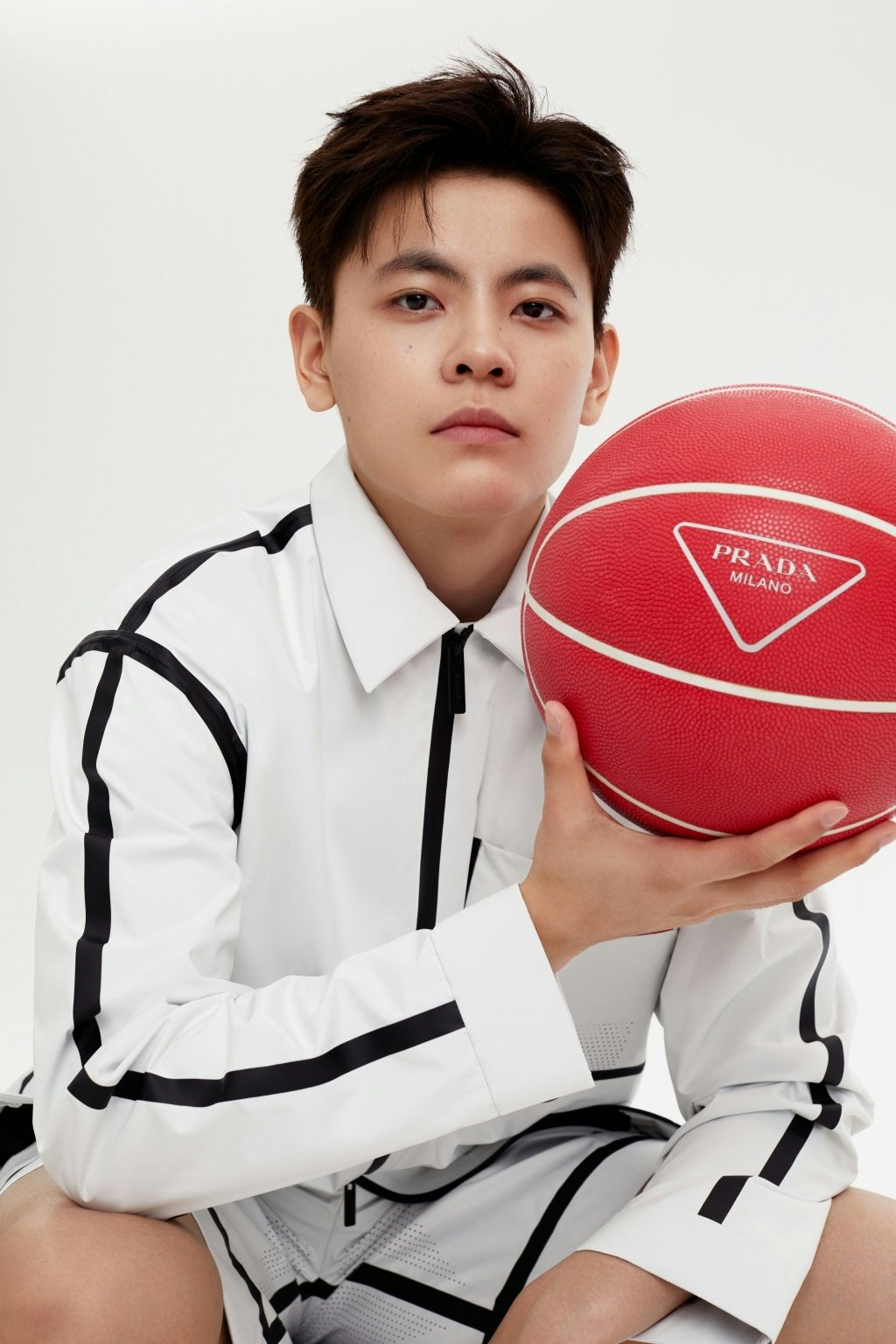 Basketball player Shuyu Yang is Prada's new brand ambassador. Photo: Prada