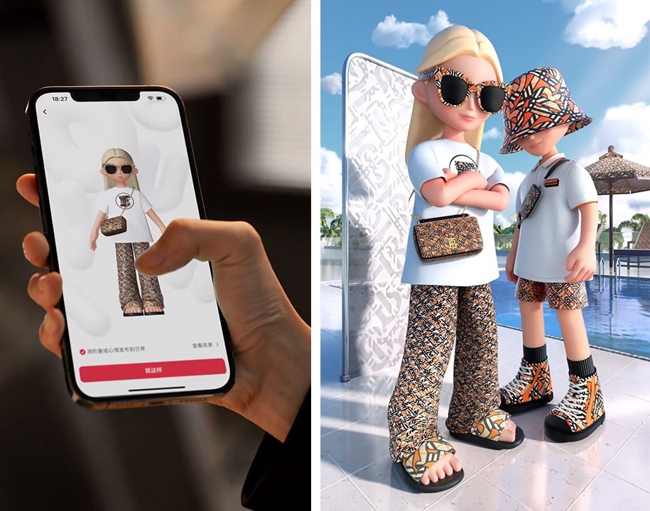 Users can now dress their Douyin Zaizai avatars in virtual Burberry apparel. Photo: Screenshots, Burberry campaign video