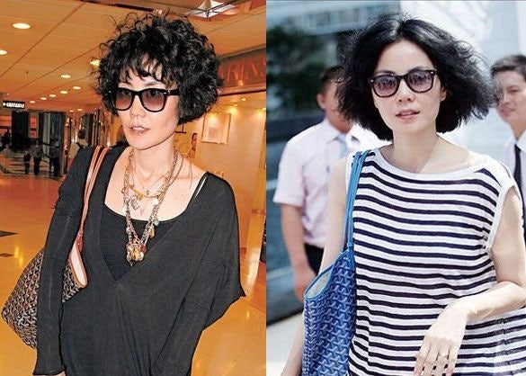 China’s all-time style icon Faye Wong was spotted carrying Goyard shoppers by paparazzi. Photo: Sohu