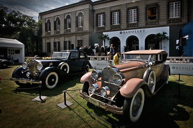 Classic cars on display at last year's Bund Classic in Shanghai. (Courtesy Photo)