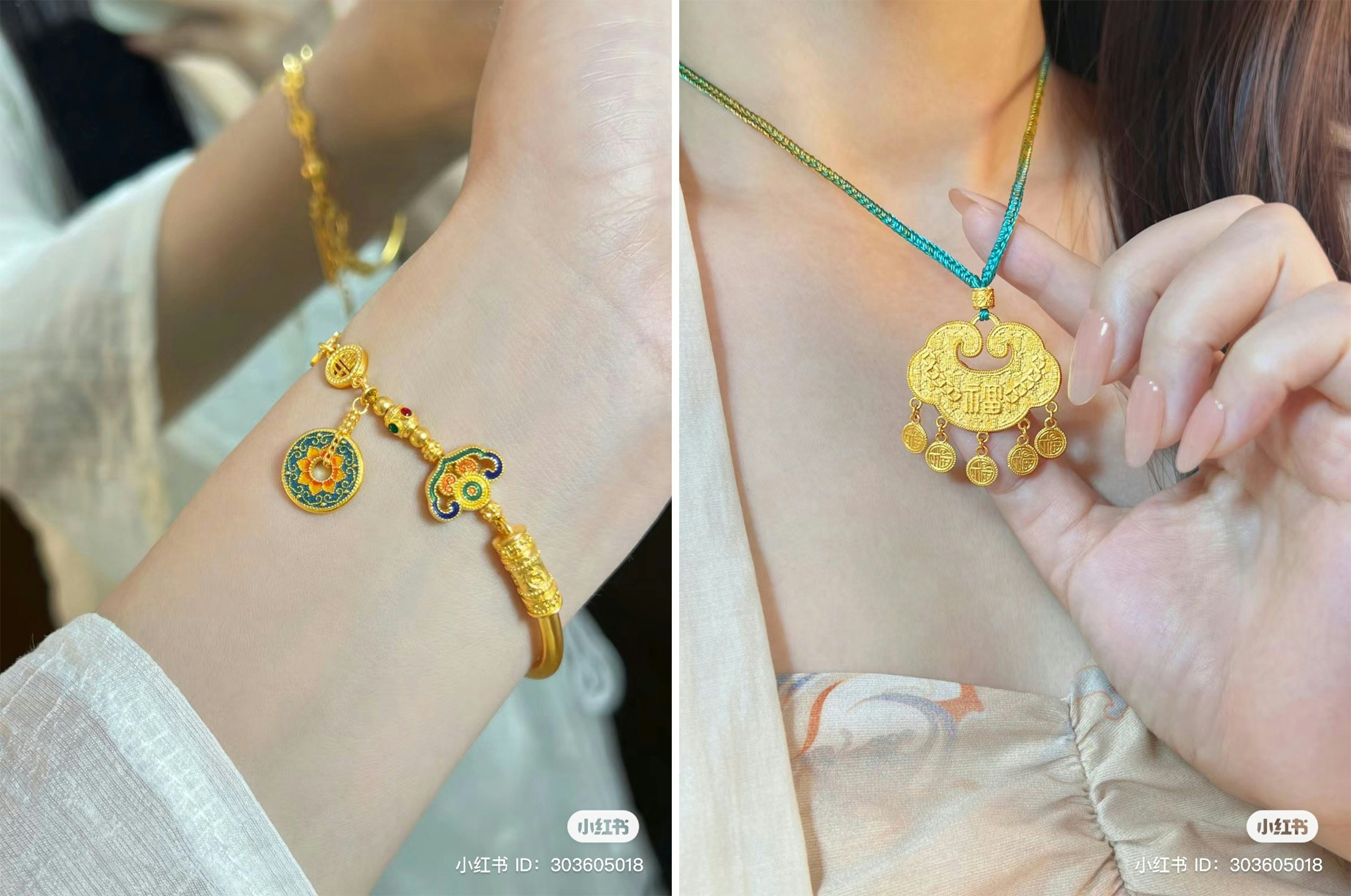Chinese Gen Z consumers want jewelry pieces infused with Chinese cultural elements, Chow Tai Fook finds. Photo: Xiaohongshu