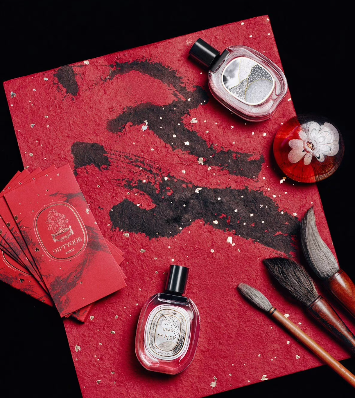 French Fragrance brand Diptyque has teamed up with Chinese calligraphy artist Ao Hei to spruce up its packaging. Image: Diptyque